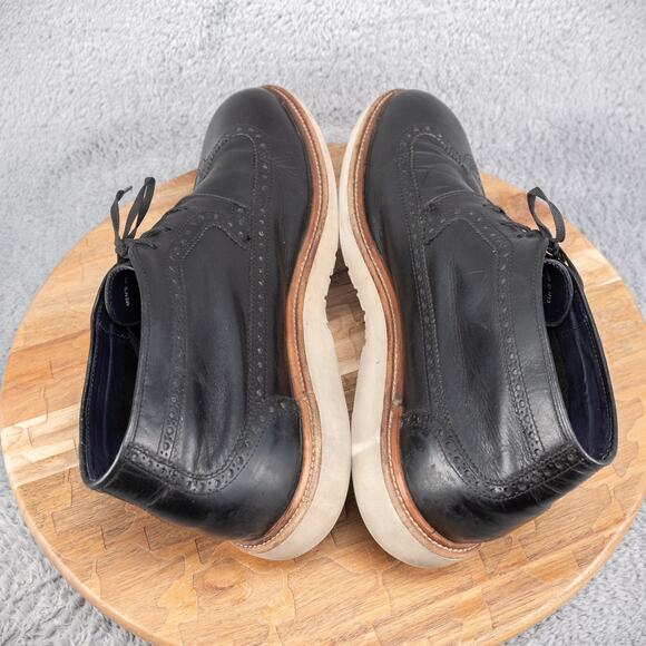 Cole Haan Martin Chukka Boot In Black Leather | Size 10.5 | C11650 - Picture 7 of 10